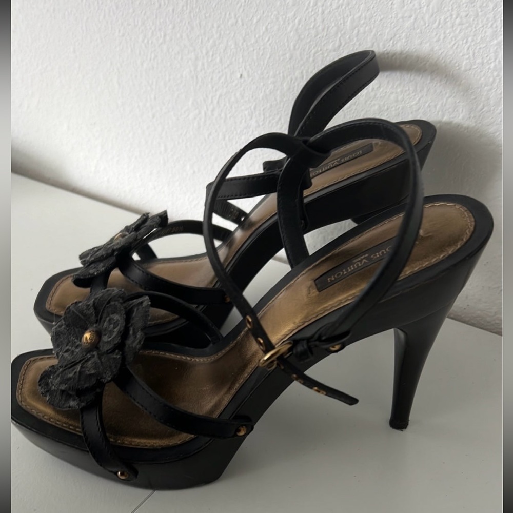 Genuine Denim LV Murakami Vintage flower sandals